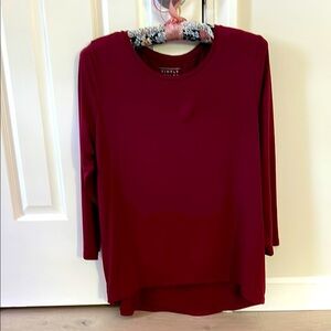 NWT Simply Styled Red Relaxed Knit Blouse